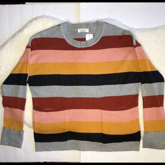 NWT Sophie Rue Demanda Striped Crewneck Sweater  M - Picture 2 of 10